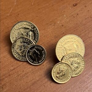 Gold Carribean Coin Earrings